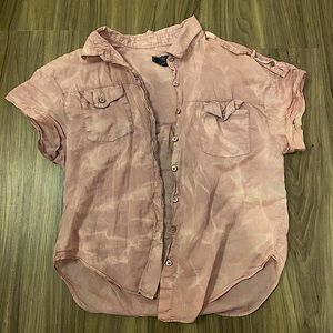 Light purple button up OBEY